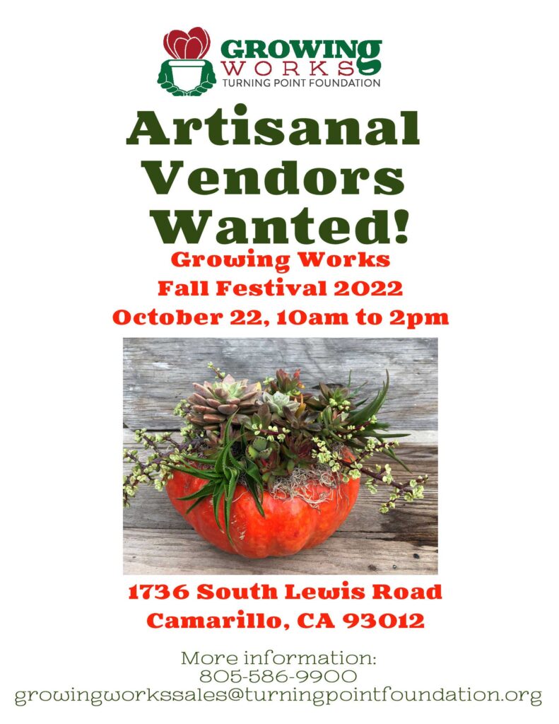 Flyer for Growing Works Fall Festival on Oct 22, 2022