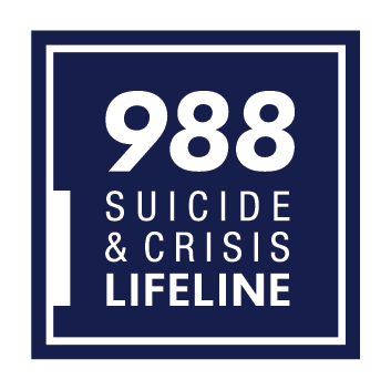 Suicide and Crisis Hotline Logo in navy blue